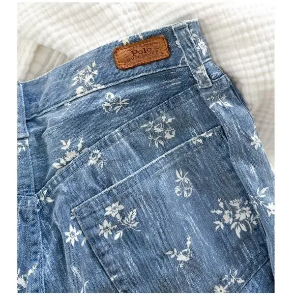 Polo Ralph Lauren Callen High Rise Slim Floral Print Jeans - Picture 7 of 8